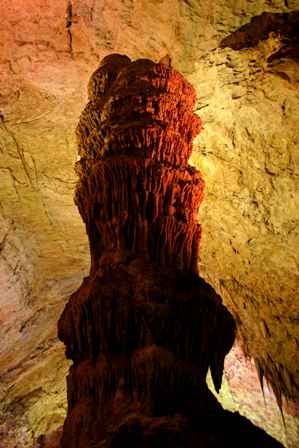 Stalagmite at the Top of the Cross, Carlsbad Caverns
