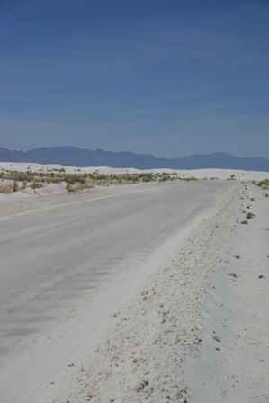 Gypsum Road into White Sands National Monument, New Mexico