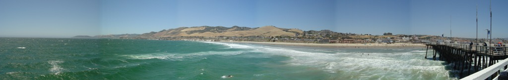 panorama from end of pismo beach pier